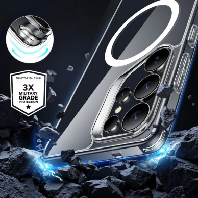 ESR Classic Hybrid Halolock MagSafe Dėklas skirtas Samsung Galaxy S25 Ultra - Permatomas 4