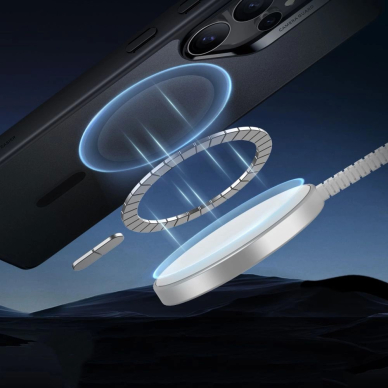 ESR Classic Hybrid Halolock MagSafe Dėklas skirtas Samsung Galaxy S25 Ultra - Translucent Juodas 2
