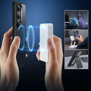 ESR Classic Hybrid Halolock MagSafe Dėklas skirtas Samsung Galaxy S25 Ultra - Translucent Juodas 3