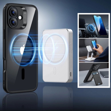 Dėklas ESR Classic Hybrid Halolock MagSafe + Apsauginis stiklas iPhone 16 - juodais kraštais 2 Dėklas ESR Classic Hybrid Halolock MagSafe + Apsauginis stiklas iPhone 16 - juodais kraštais 2