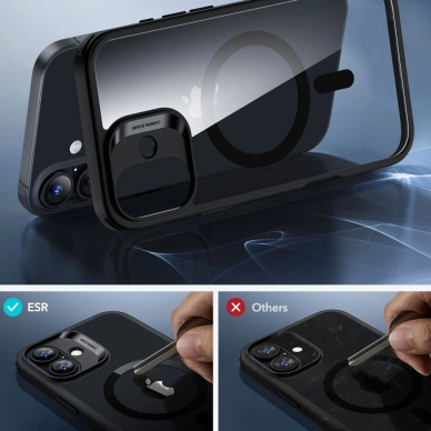 Dėklas ESR Classic Hybrid Halolock MagSafe + Apsauginis stiklas iPhone 16 - juodais kraštais 4 Dėklas ESR Classic Hybrid Halolock MagSafe + Apsauginis stiklas iPhone 16 - juodais kraštais 4