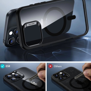 ESR Classic Hybrid Halolock Magsafe Dėklas + Apsauginis stiklas iPhone 16 Pro - SkaidrusJuodais kraštais 4 ESR Classic Hybrid Halolock Magsafe Dėklas + Apsauginis stiklas iPhone 16 Pro - SkaidrusJuodais kraštais 4