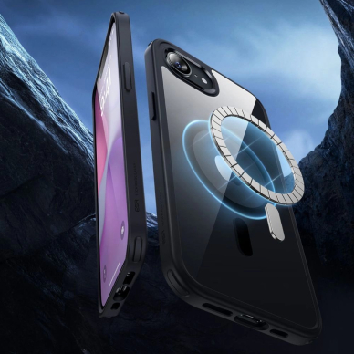 ESR Classic Hybrid Halolock MagSafe iPhone 16e Dėklas - Permatomas-Juodas 1