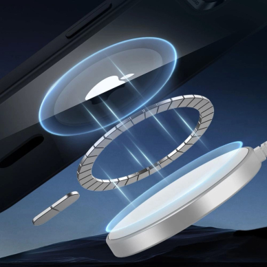 ESR Classic Hybrid Halolock MagSafe iPhone 16e Dėklas - Permatomas-Juodas 2