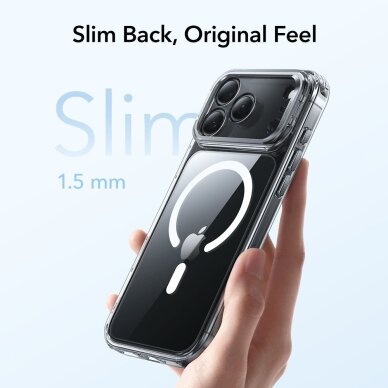 iPhone 17 Pro ESR Classic Hybrid Kickstand MagSafe dėklas – skaidrus 4 iPhone 17 Pro ESR Classic Hybrid Kickstand MagSafe dėklas – skaidrus 4