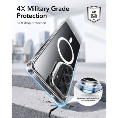 Samsung Galaxy S26 ESR Classic Hybrid Kickstand MagSafe dėklas – skaidrus 4