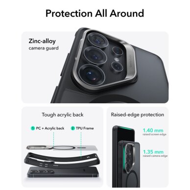 Samsung Galaxy S26 Ultra ESR Classic Hybrid Kickstand MagSafe dėklas – juodas 1 Samsung Galaxy S26 Ultra ESR Classic Hybrid Kickstand MagSafe dėklas – juodas 1