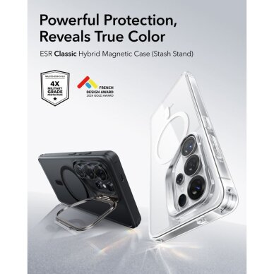 Samsung Galaxy S26 Ultra ESR Classic Hybrid Kickstand MagSafe dėklas – juodas 3 Samsung Galaxy S26 Ultra ESR Classic Hybrid Kickstand MagSafe dėklas – juodas 3