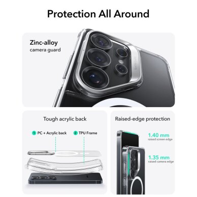 Samsung Galaxy S26 Ultra ESR Classic Hybrid Kickstand MagSafe dėklas – skaidrus 1 Samsung Galaxy S26 Ultra ESR Classic Hybrid Kickstand MagSafe dėklas – skaidrus 1