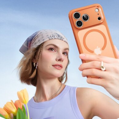 iPhone 17 Pro Max ESR Classic Hybrid MagSafe dėklas – skaidrus oranžinis 5