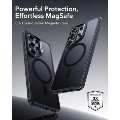 Samsung Galaxy S26 Ultra ESR Classic Hybrid MagSafe dėklas – juodas 5