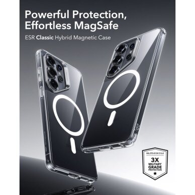 Samsung Galaxy S26 Ultra ESR Classic Hybrid MagSafe dėklas – skaidrus 4