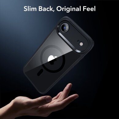 iPhone 17 Air ESR Classic Hybrid MagSafe + grūdinto stiklo rinkinys – juodas skaidrus 7