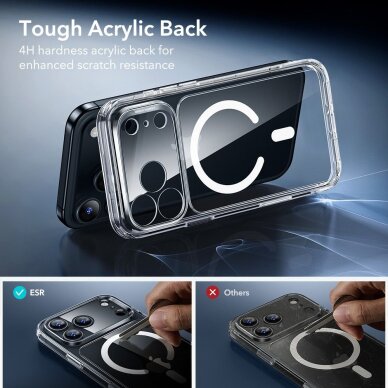 iPhone 17 Pro Max ESR Classic Hybrid MagSafe + grūdinto stiklo rinkinys – skaidrus 6