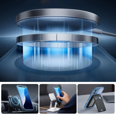 ESR Classic Pro Set Halolock MagSafe Dėklas iPhone 16 - Mėlynas 2 ESR Classic Pro Set Halolock MagSafe Dėklas iPhone 16 - Mėlynas 2