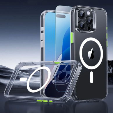 ESR Classic Pro Set Halolock MagSafe Dėklas iPhone 16 Pro Max - skaidrus 1 ESR Classic Pro Set Halolock MagSafe Dėklas iPhone 16 Pro Max - skaidrus 1