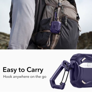 AirPods Pro 3 ESR Cyber FlickLock MagSafe dėklas – violetinis 2