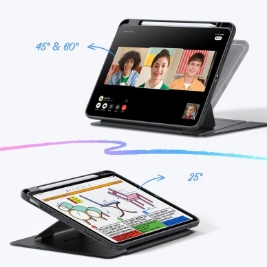 iPad 10.9" 2020–2022 / 11" 2024–2025 – ESR Flip Hybrid dėklas - Juodas 2