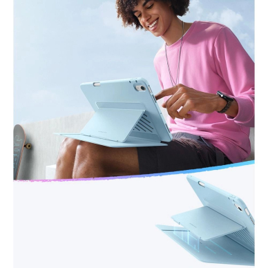 iPad 10.9" (2020–2022 4/5 gen.) / 11" (2024–2025 6/7 gen.) – ESR Flip Hybrid dėklas - Mėlynas 3