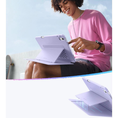 iPad 10.9" (2020–2022 4/5 gen.) / 11" (2024–2025 6/7 gen.) – ESR Flip Hybrid dėklas - Violetinis 3