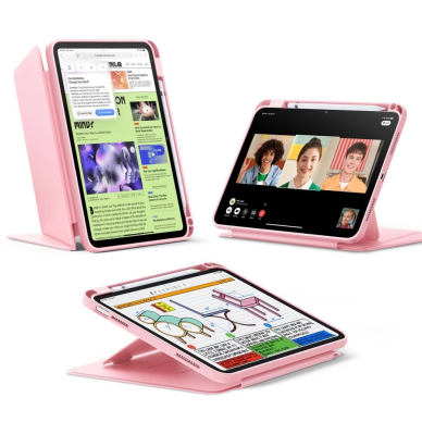 iPad 10.9" 2022 (10 gen.) / 11" 2025 (11 gen.) – ESR Flip Hybrid dėklas - Rožinis 1