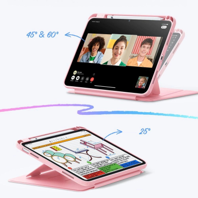 iPad 10.9" 2022 (10 gen.) / 11" 2025 (11 gen.) – ESR Flip Hybrid dėklas - Rožinis 2