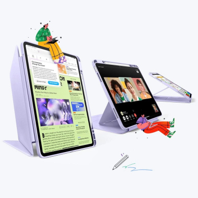 iPad Air 13" 1 / 2 – ESR Flip Hybrid dėklas - Violetinis 1 iPad Air 13" 1 / 2 – ESR Flip Hybrid dėklas - Violetinis 1