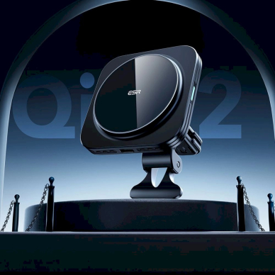 ESR Halolock Magnetic QI2 Automobilinis laikiklis MagSafe 15W inductive Įkroviklis  air vent - Juodas 2 ESR Halolock Magnetic QI2 Automobilinis laikiklis MagSafe 15W inductive Įkroviklis  air vent - Juodas 2