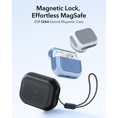 AirPods Pro 3 ESR Orbit HaloLock MagSafe dėklas – juodas 1 AirPods Pro 3 ESR Orbit HaloLock MagSafe dėklas – juodas 1