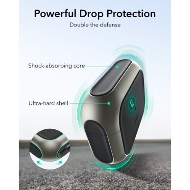 AirPods Pro 3 ESR Orbit HaloLock MagSafe dėklas – pilkai juodas 4 AirPods Pro 3 ESR Orbit HaloLock MagSafe dėklas – pilkai juodas 4