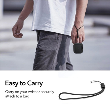ESR Orbit Halolock MagSafe Dėklas Apple AirPods 4 - juodas 5 ESR Orbit Halolock MagSafe Dėklas Apple AirPods 4 - juodas 5