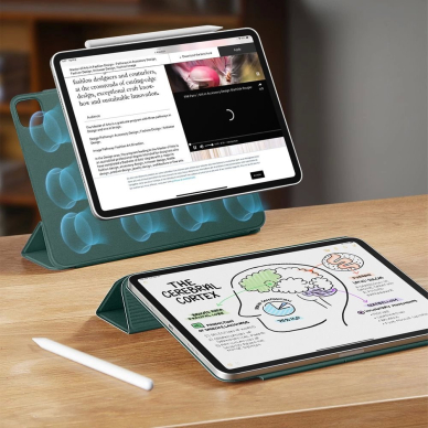 iPad Pro 12.9” 2020 / 2021 / 2022 / iPad Air 13” 2024 / 2025 ESR Rebound Magnetic dėklas - žalias 1
