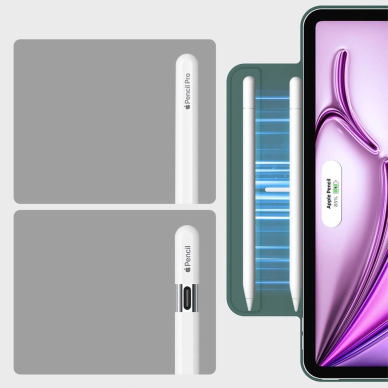 iPad Pro 12.9” 2020 / 2021 / 2022 / iPad Air 13” 2024 / 2025 ESR Rebound Magnetic dėklas - žalias 3