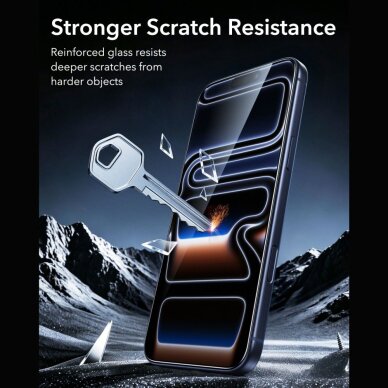 iPhone 18 Pro Max / 17 Pro Max ESR UltraFit Armorite grūdinti stiklai (2 vnt.) – juodi 5