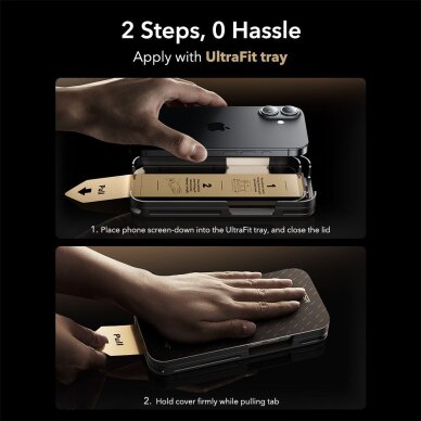 iPhone 16 Pro / 17 ESR UltraFit Armorite Pro grūdintas stiklas – skaidrus 4 iPhone 16 Pro / 17 ESR UltraFit Armorite Pro grūdintas stiklas – skaidrus 4