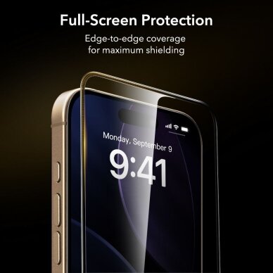 iPhone 17 Pro ESR UltraFit Armorite Pro grūdintas stiklas – skaidrus 8 iPhone 17 Pro ESR UltraFit Armorite Pro grūdintas stiklas – skaidrus 8