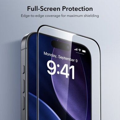 iPhone 17 Pro Max ESR UltraFit grūdintas stiklas, 2 vnt. – skaidrus 4 iPhone 17 Pro Max ESR UltraFit grūdintas stiklas, 2 vnt. – skaidrus 4