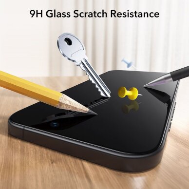 iPhone 17 Pro ESR UltraFit grūdintas stiklas, 2 vnt. – skaidrus 6 iPhone 17 Pro ESR UltraFit grūdintas stiklas, 2 vnt. – skaidrus 6