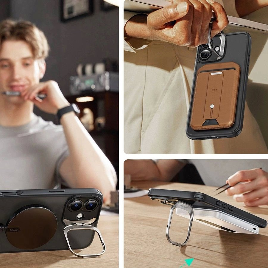 Dėklas ESR Hybrid Halolock MagSafe + Apsauginis stiklas iPhone 16 - Juodas 1 Dėklas ESR Hybrid Halolock MagSafe + Apsauginis stiklas iPhone 16 - Juodas 1