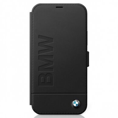 Originalus atverčiamas Bmw dėklas Bmflbkp12Ssllbk Iphone 12 Mini juodas Signature 1
