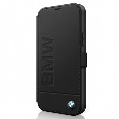 Originalus atverčiamas Bmw dėklas Bmflbkp12Ssllbk Iphone 12 Mini juodas Signature
