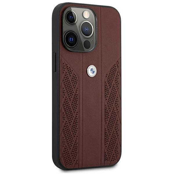 Originalus dėklas BMW Leather Curve iPhone 13 Pro raudonas 3 Originalus dėklas BMW Leather Curve iPhone 13 Pro raudonas 3