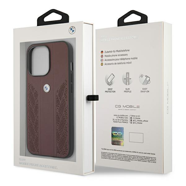 Originalus dėklas BMW Leather Curve iPhone 13 Pro raudonas 7 Originalus dėklas BMW Leather Curve iPhone 13 Pro raudonas 7