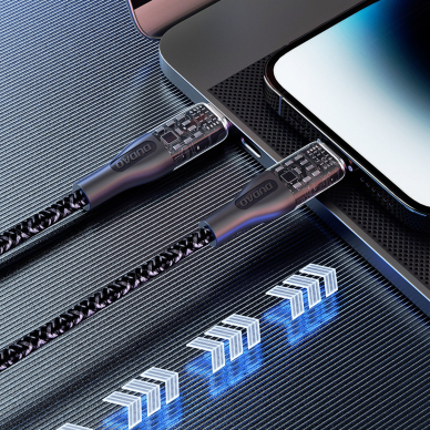 Fast charging cable 120W 1m USB-C - USB-C Dudao L22C - gray 4 Fast charging cable 120W 1m USB-C - USB-C Dudao L22C - gray 4