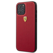 Ferrari On Track Perforated Dėklas skirtas iPhone 12 Pro Max 6.7&quot; - Raudonas