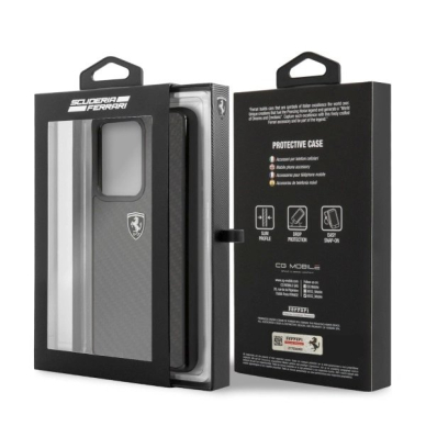 Ferrari Carbon Heritage Dėklas skirtas Samsung Galaxy S20 Ultra - Juodas 6