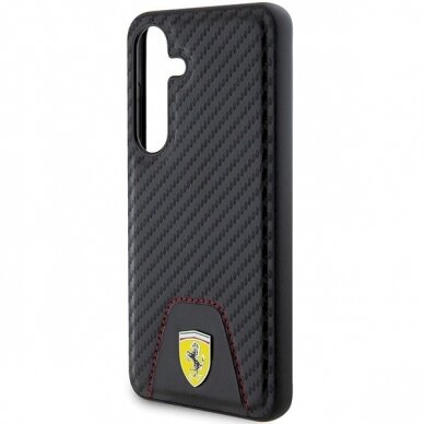 Ferrari Carbon Stitched Bottom Dėklas Samsung Galaxy S24 - Juodas 5 Ferrari Carbon Stitched Bottom Dėklas Samsung Galaxy S24 - Juodas 5