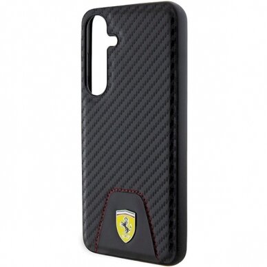 Ferrari Carbon Stitched Bottom Dėklas Samsung Galaxy S24+ - Juodas 5 Ferrari Carbon Stitched Bottom Dėklas Samsung Galaxy S24+ - Juodas 5