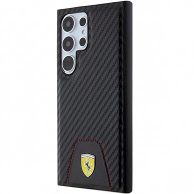 Ferrari Carbon Stitched Bottom Dėklas Samsung Galaxy S24 Ultra - Juodas 1 Ferrari Carbon Stitched Bottom Dėklas Samsung Galaxy S24 Ultra - Juodas 1
