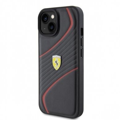 Originalus dėklas Ferrari FEHCP15SPTWK iPhone 15 6.1 Juodas hardcase Twist Metal Logo 1 Originalus dėklas Ferrari FEHCP15SPTWK iPhone 15 6.1 Juodas hardcase Twist Metal Logo 1